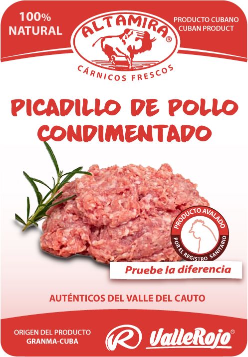Picadillo condimentado de pollo paquete 0,5 - 0,7 Kg